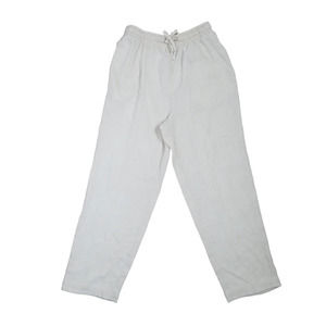 Vintage 90s Alfred Dunner cream linen blend straight leg pants 8P